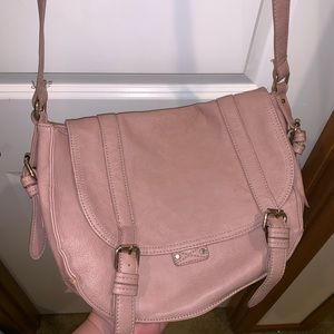 Pale pink cross body bag